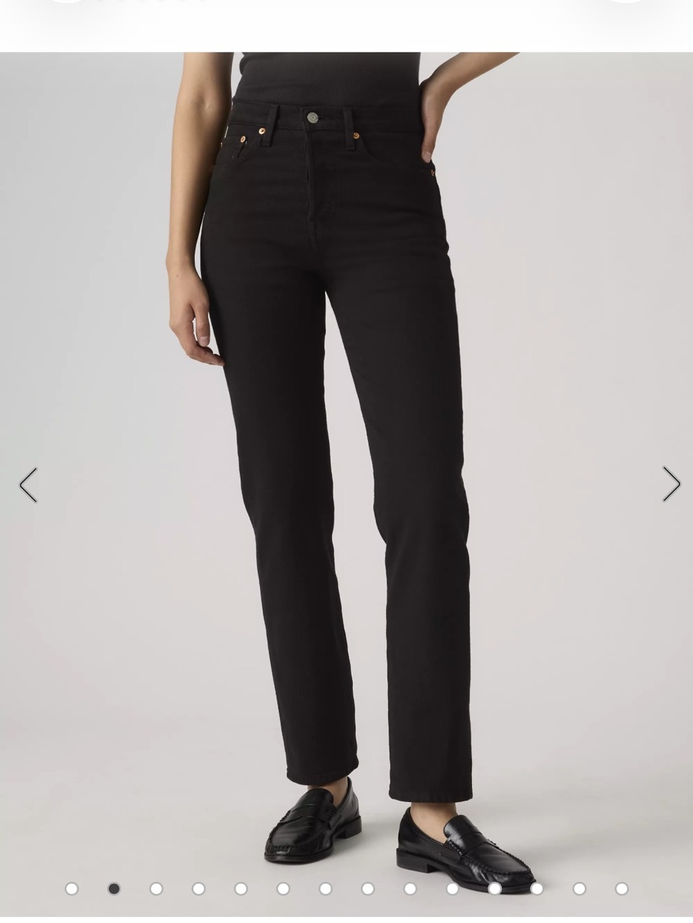 Levi's WEDGIE STRAIGHT ANKLE JEANS black W26 L30